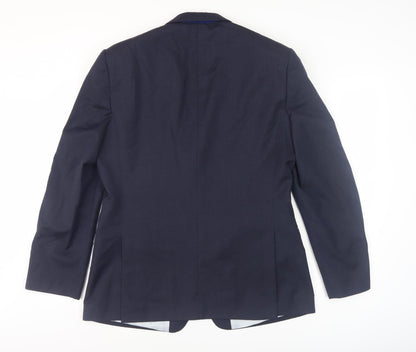 Back view of French Connection Men's Blue Regular Blazer, size 40