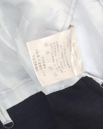 Brand and care label for French Connection Men's Blue Regular Blazer, size 40