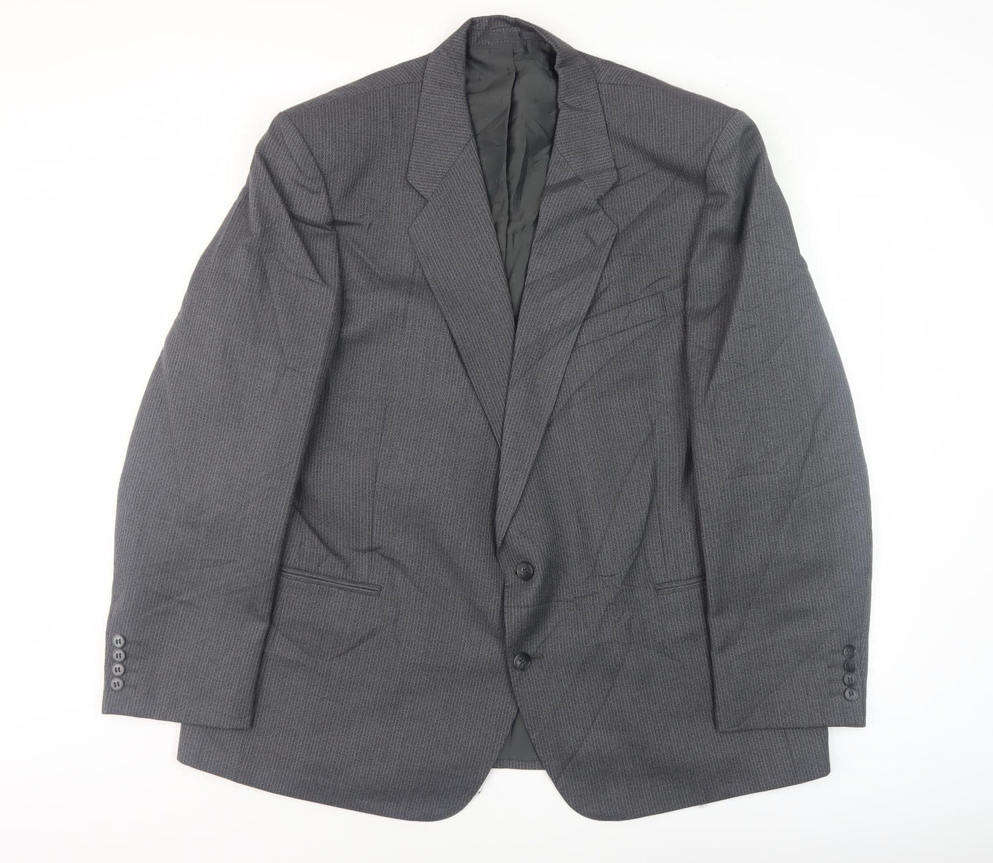 Centaur Men's Grey Striped Blazer Jacket 48R