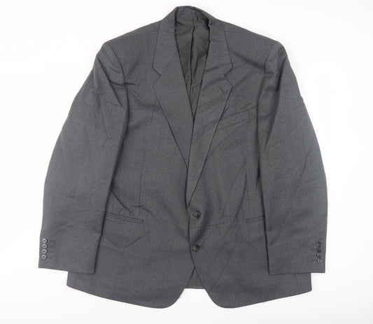 Centaur Men's Grey Striped Blazer Jacket 48R