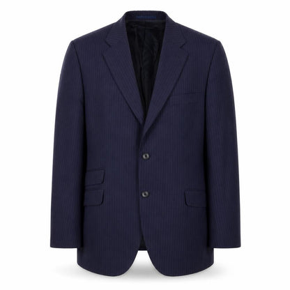 Howick Men's Blue Striped Suit Jacket 42R Regular Fit