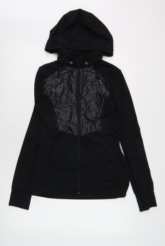 Marks & Spencer Women's Black Hooded Jacket Size 8
