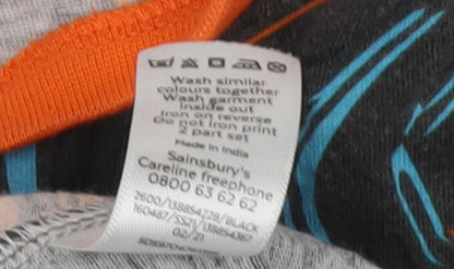 Close-up detail of TU boys’ black graphic print t-shirt -, size 11-12, yrs