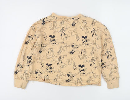 Back view of Next girls’ beige disney graphic sweatshirt, 9 years, pullover