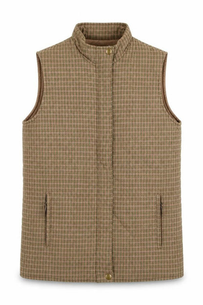 Bellino Women's Brown Check Waistcoat Size 12