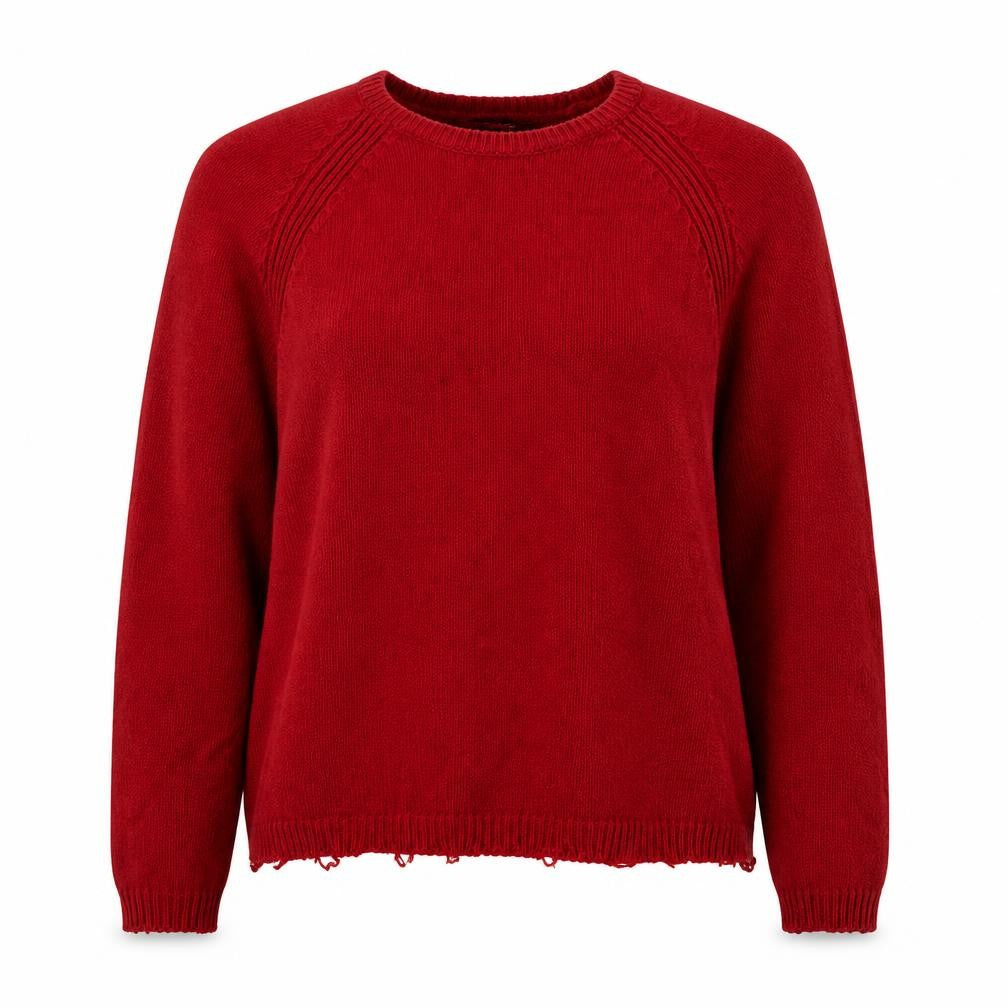 Isle Essentials Women's Red Pullover Jumper, S