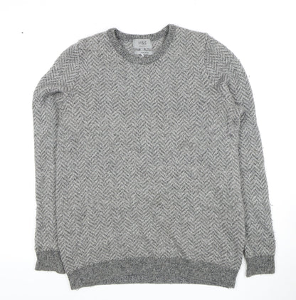 Marks & Spencer Men's Grey Pullover Jumper S