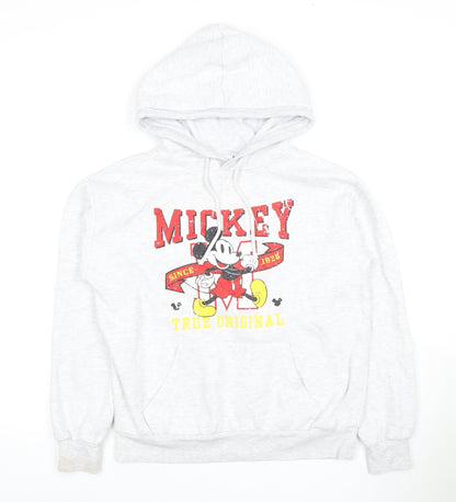 Preloved Disney Women's White XS Pullover Hoodie Mickey Mouse - Front