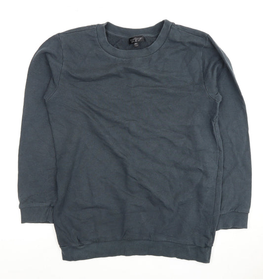 Topshop Women's Black Size 6 Crew Neck Sweatshirt