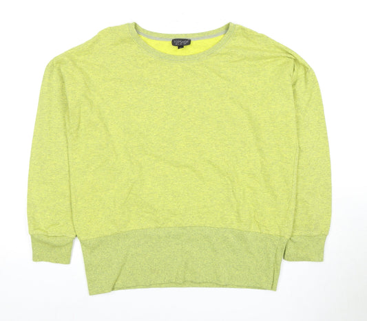 Topshop Women's Green Crew Neck Sweatshirt, Size 8