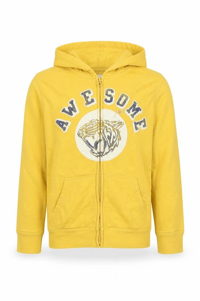 Gap Kids Yellow Full Zip Hoodie, Boys, Large, Cotton Blend