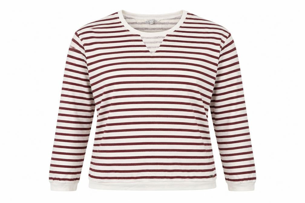 Rupert & Buckley Women's Striped V-Neck Sweatshirt