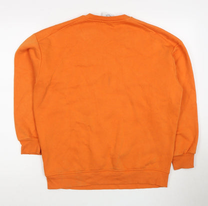 Preloved Disney Mickey Mouse Women's Orange Sweatshirt Size 2XS - Back