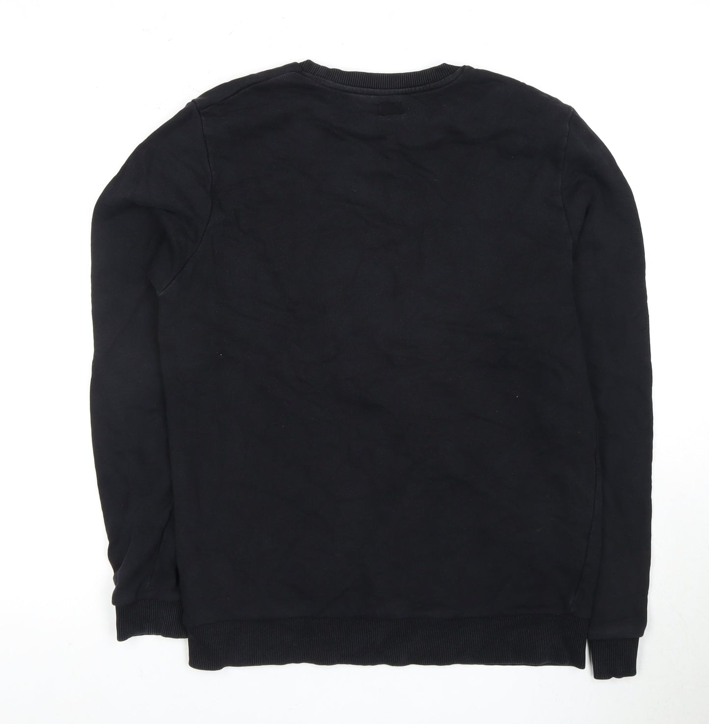 ASOS Men's Black Geometric Pocket Pullover Sweatshirt M