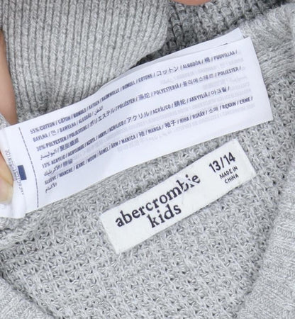 Abercrombie & Fitch Kids Boys Grey Pullover Jumper Size 13-14 Years