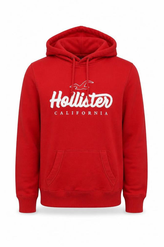 Hollister Men's Red Pullover Hoodie Size S