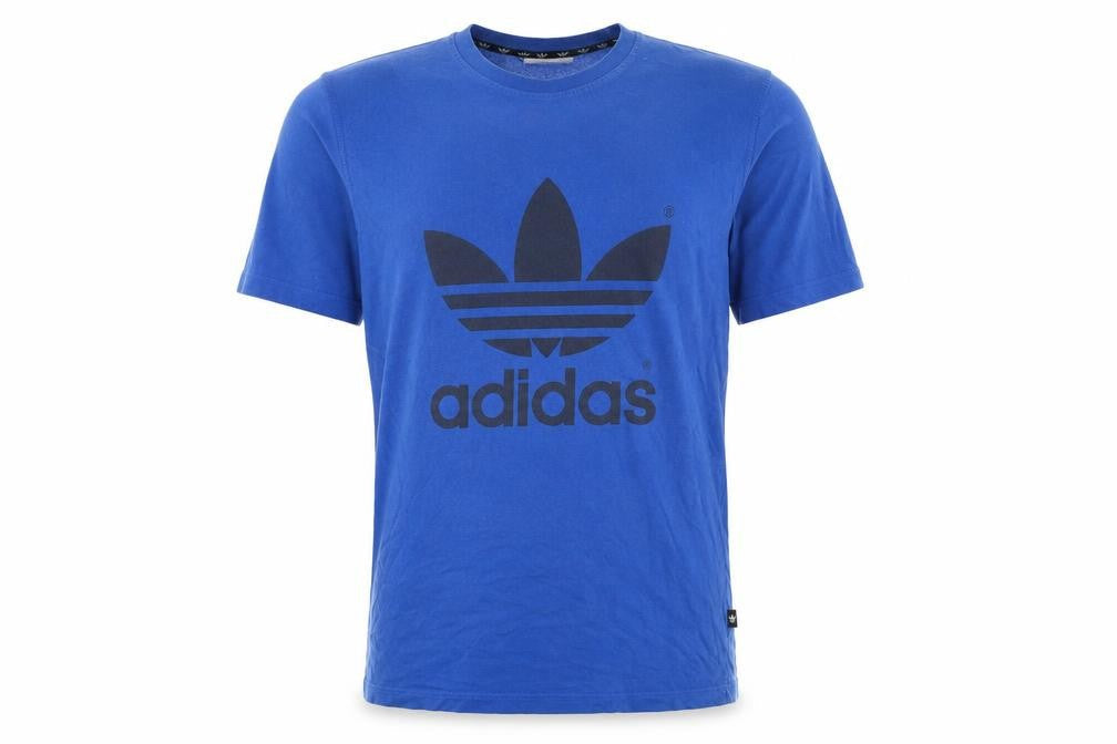 Adidas Men's Blue Graphic Logo T-Shirt