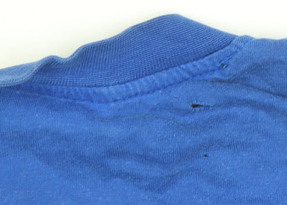 Additional view of Adidas Men's Blue Graphic Logo T-Shirt