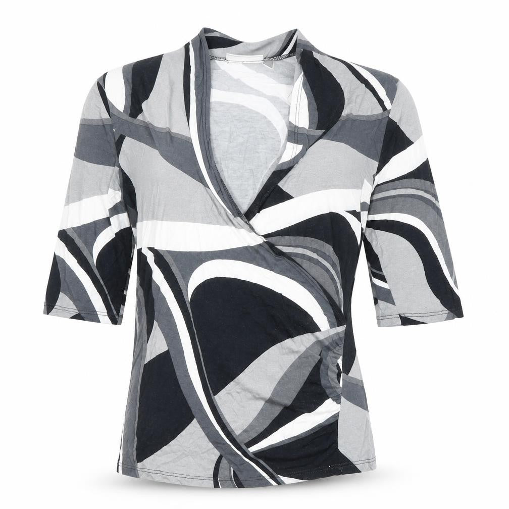 Country Casuals Stylish Women's Wrap Blouse - Multicoloured, S