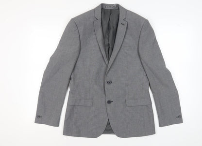 Additional front view of Red Herring Men's Grey Blazer, size 38, Regular Fit