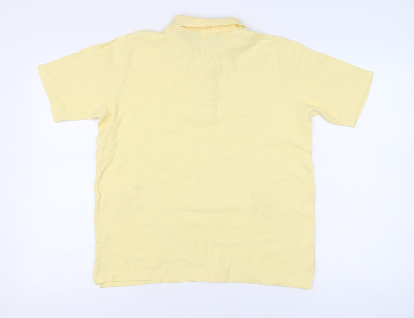Isle Essentials Yellow Polo Unisex L Collared Cotton