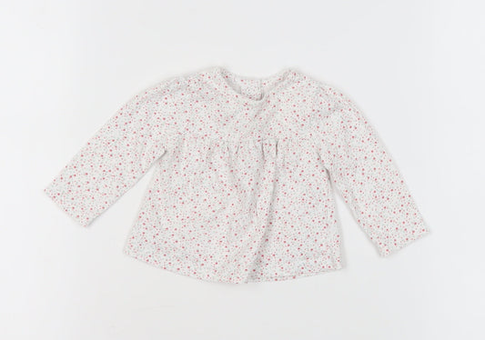 The Little White Company Unisex Baby Floral Blouse 0-3M