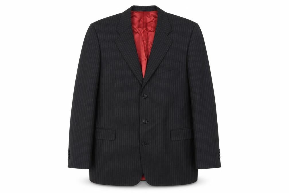 Scott & Taylor Black Striped Blazer for Men 44L