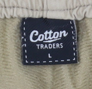 Cotton Traders Men's Beige Chino Trousers L