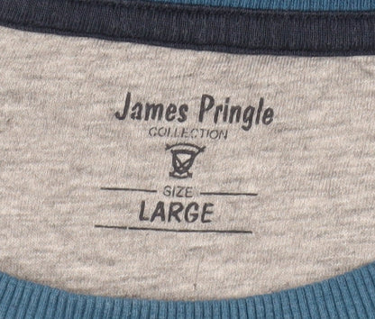 James Pringle Men's Blue Pullover Sweatshirt - L