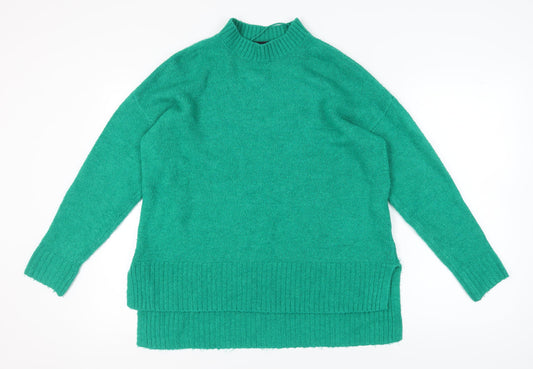 Vero Moda Women's Green Pullover Jumper M, Mock Neck, Casual