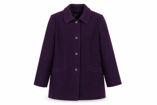 Eastex Women's Purple Wool Overcoat, Size 10