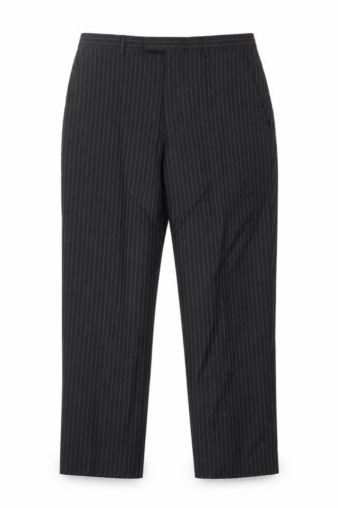 Austin Reed Men's Black Wool Striped Trousers 34S