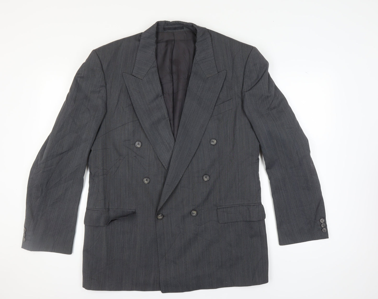 St Michael Men's Grey Double-Breasted Blazer, 42L