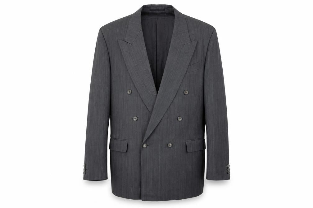 St Michael Men's Grey Double-Breasted Blazer, 42L