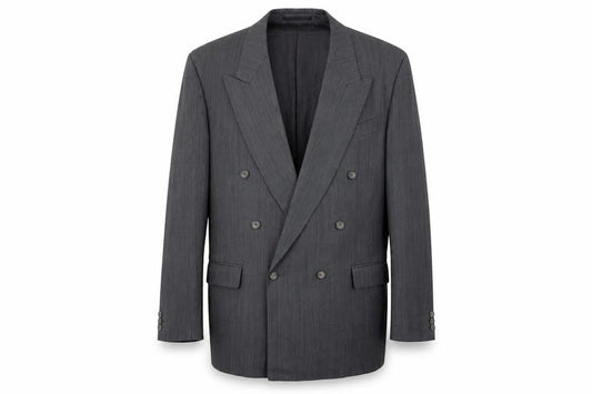 St Michael Men's Grey Double-Breasted Blazer, 42L