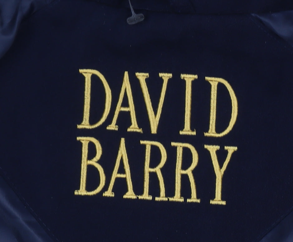 David Barry Women's Blue Coat, Size 12, Hooded, Casual
