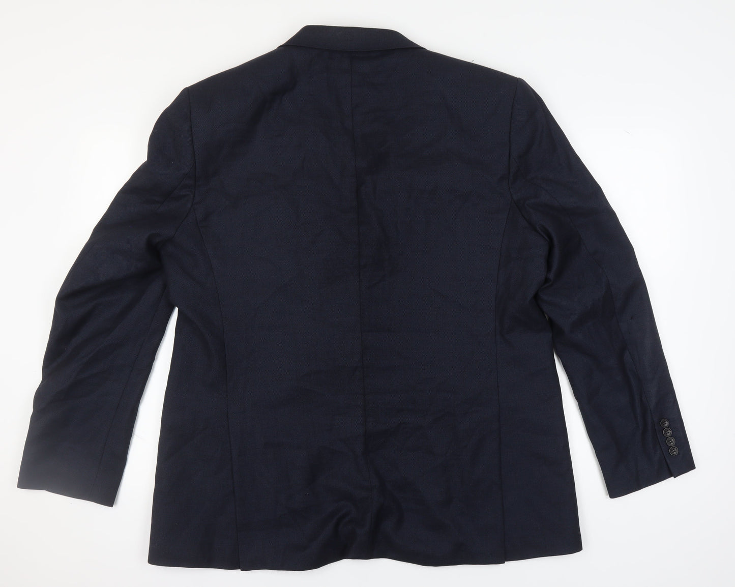 Marks and Spencer Men's Blue Blazer 46L Wool Jacket