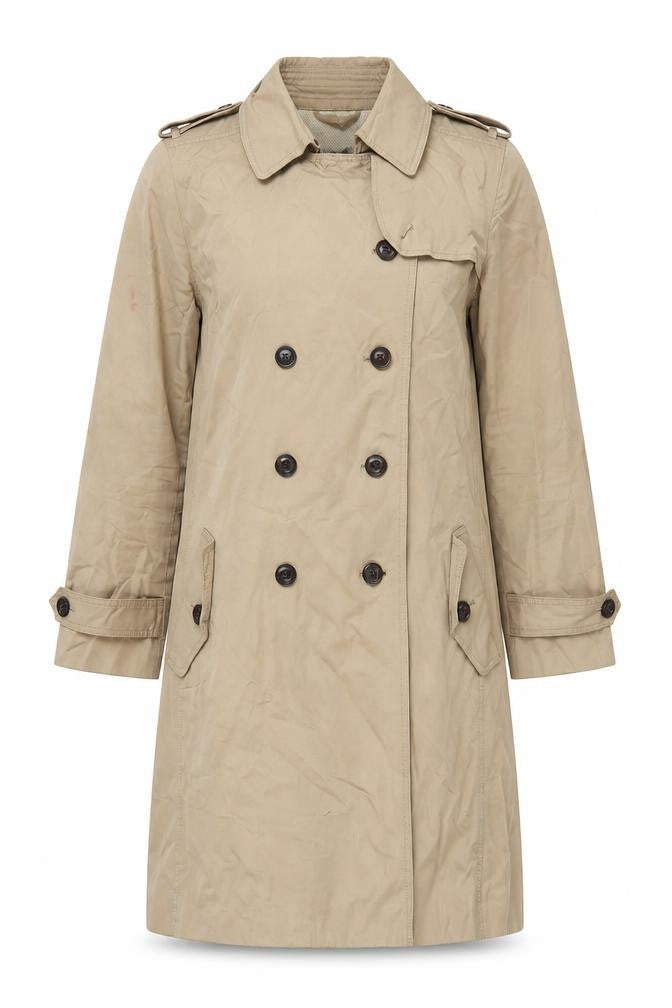 Gap Women's Beige Trench Coat Size L - Classic Style