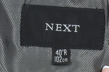 Next Men's Black Blazer 40R Regular Jacket
