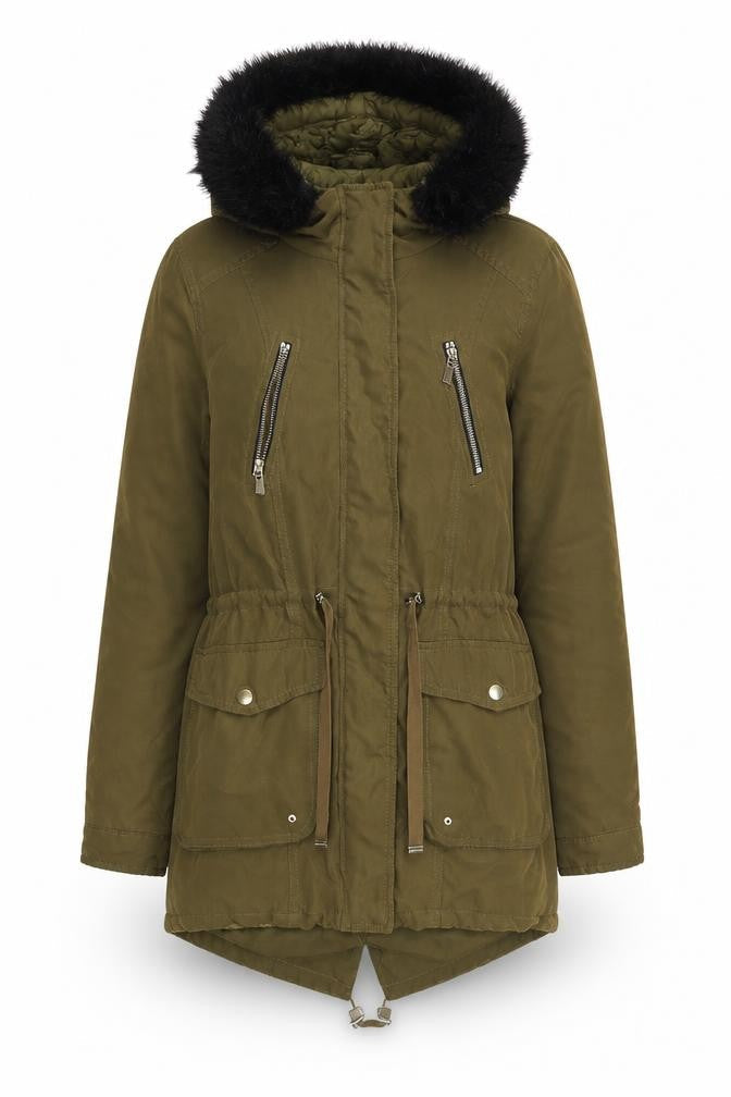 Oasis Women's Green Hooded Jacket Size 8