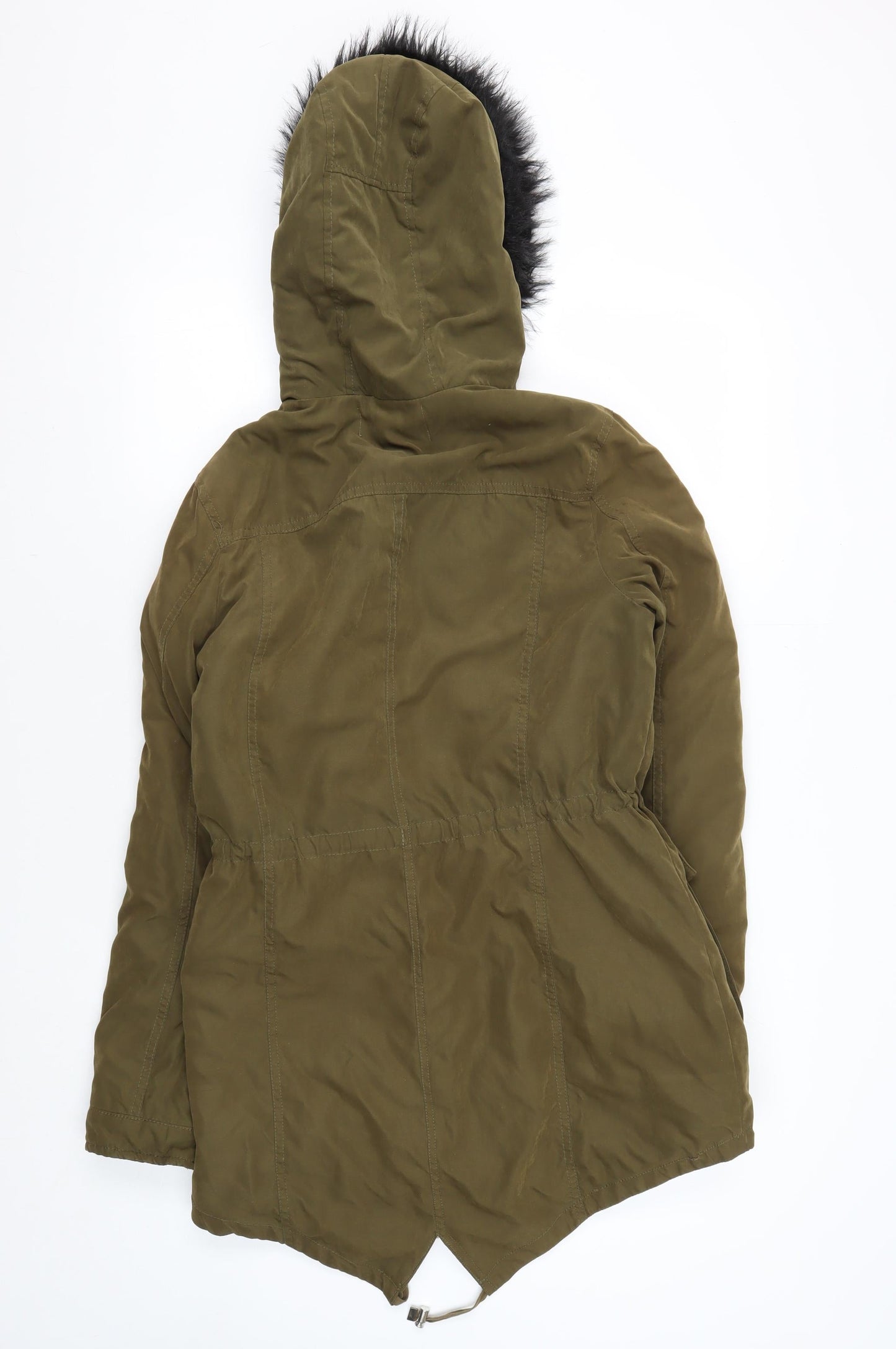 Oasis Women's Green Hooded Jacket Size 8