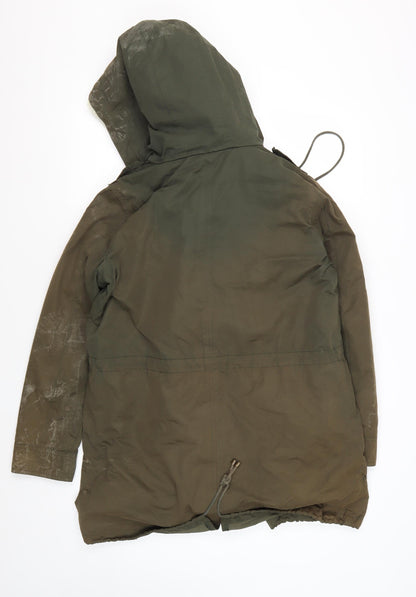 Mango Women's Green Parka Jacket - Size S