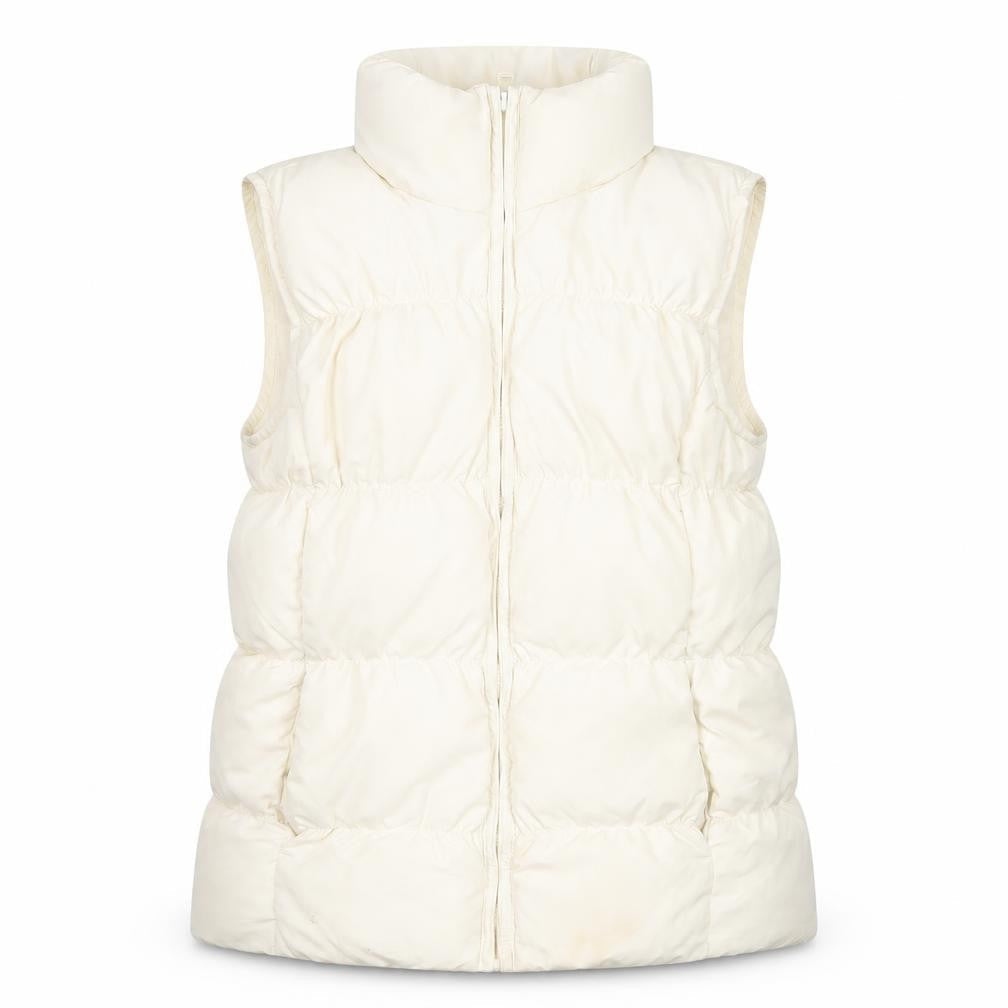 Lands' End Girls White Puffer Jacket 11 Years