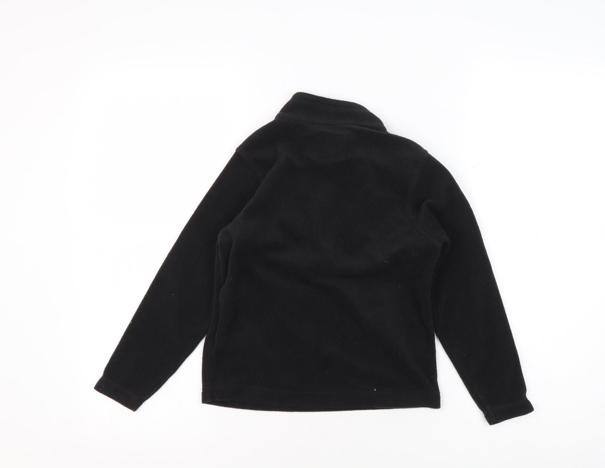 Back view of Regatta boys’ black fleece sweatshirt, 7-8 years, high neck