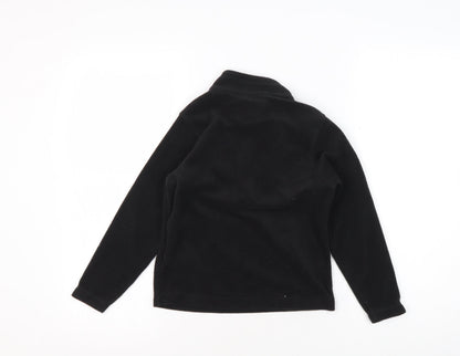Back view of Regatta boys’ black fleece sweatshirt, 7-8 years, high neck