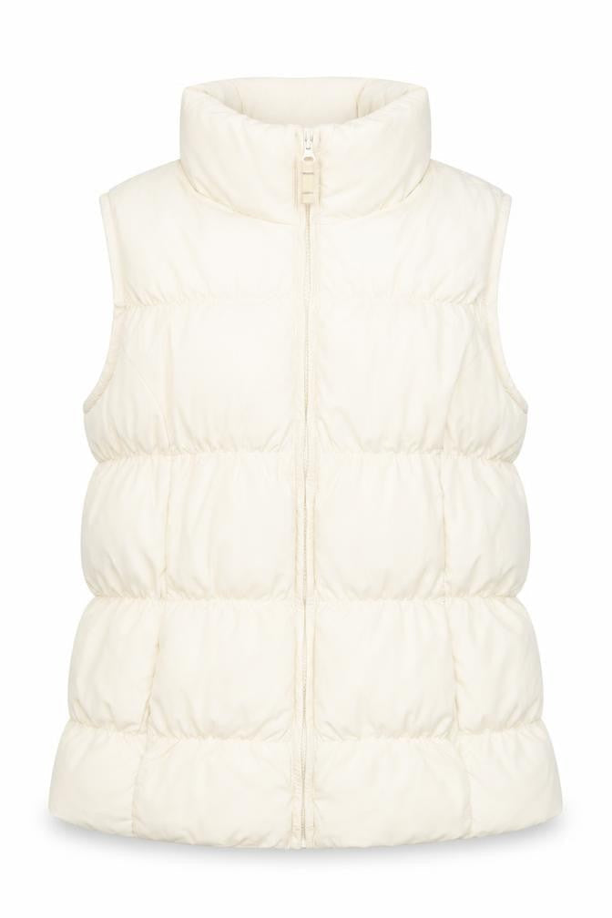 Lands' End Girls Ivory Puffer Jacket 10-11 Years Winter