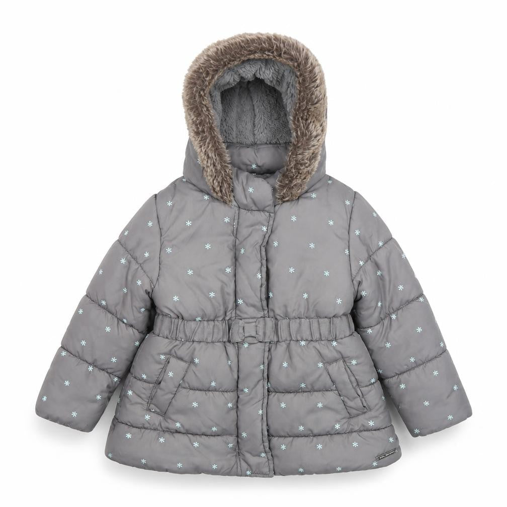 Rocha Little Rocha Grey Puffer Coat, 18-24 Months, Winter Hooded