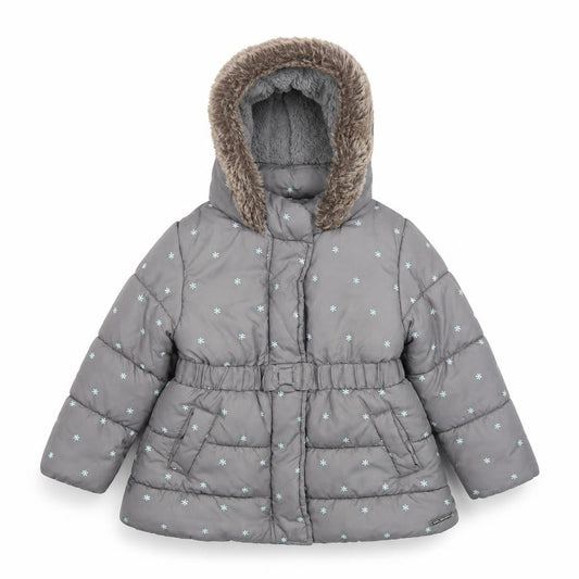 Rocha Little Rocha Grey Puffer Coat, 18-24 Months, Winter Hooded