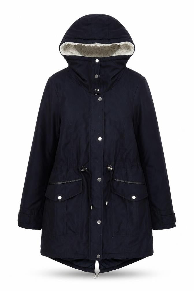 Front view of Dorothy Perkins Women's Black Parka Jacket, size 12