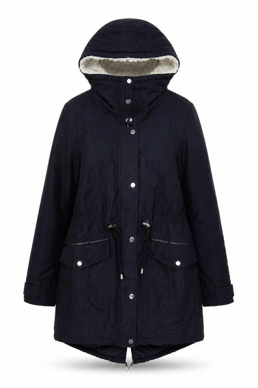 Front view of Dorothy Perkins Women's Black Parka Jacket, size 12